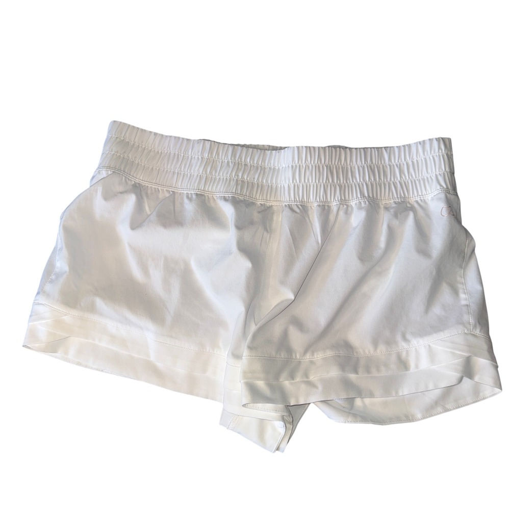 CALIA Athletic Shorts XL White Smocked Waistband Running Gym Activewear
